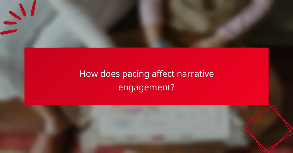 How does pacing affect narrative engagement?