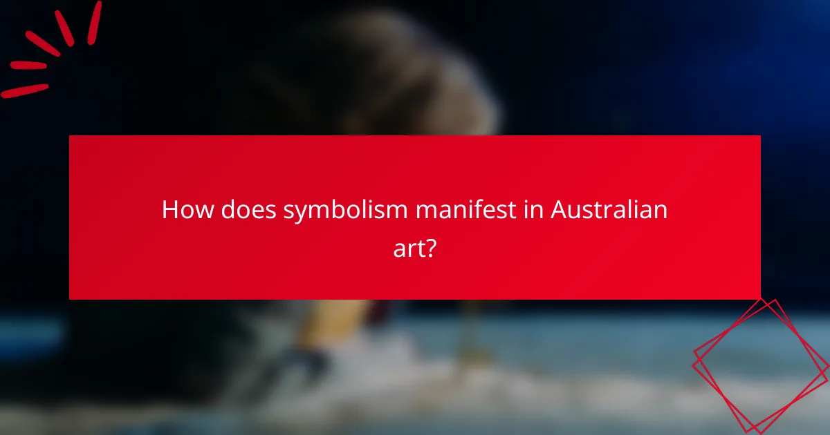 How does symbolism manifest in Australian art?