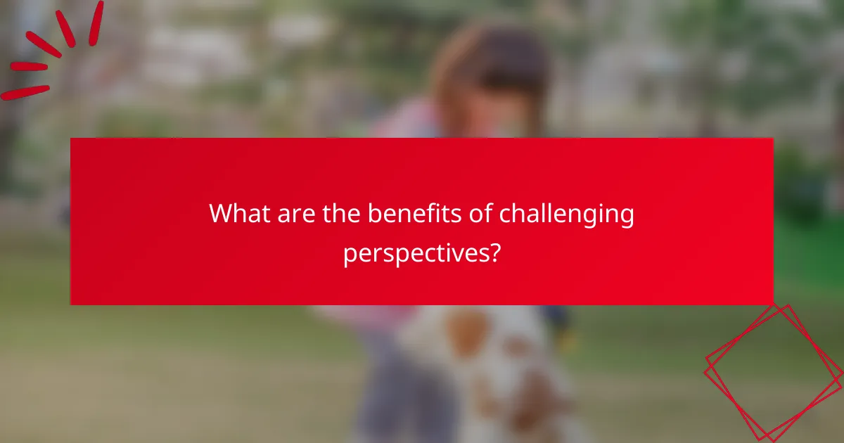 What are the benefits of challenging perspectives?