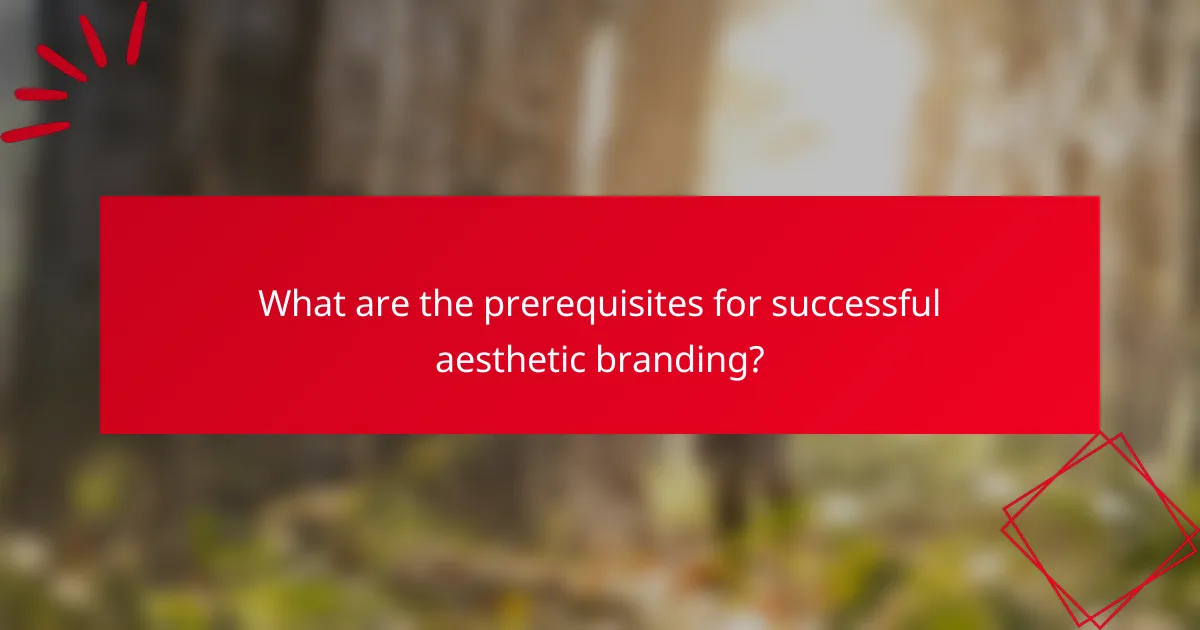 What are the prerequisites for successful aesthetic branding?