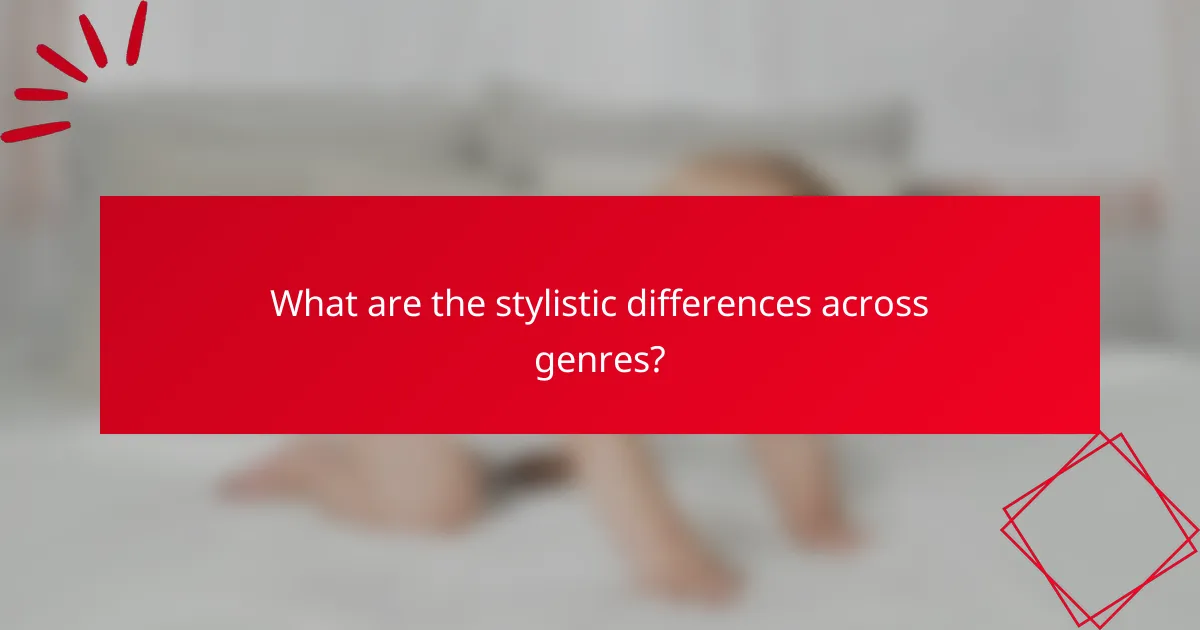 What are the stylistic differences across genres?