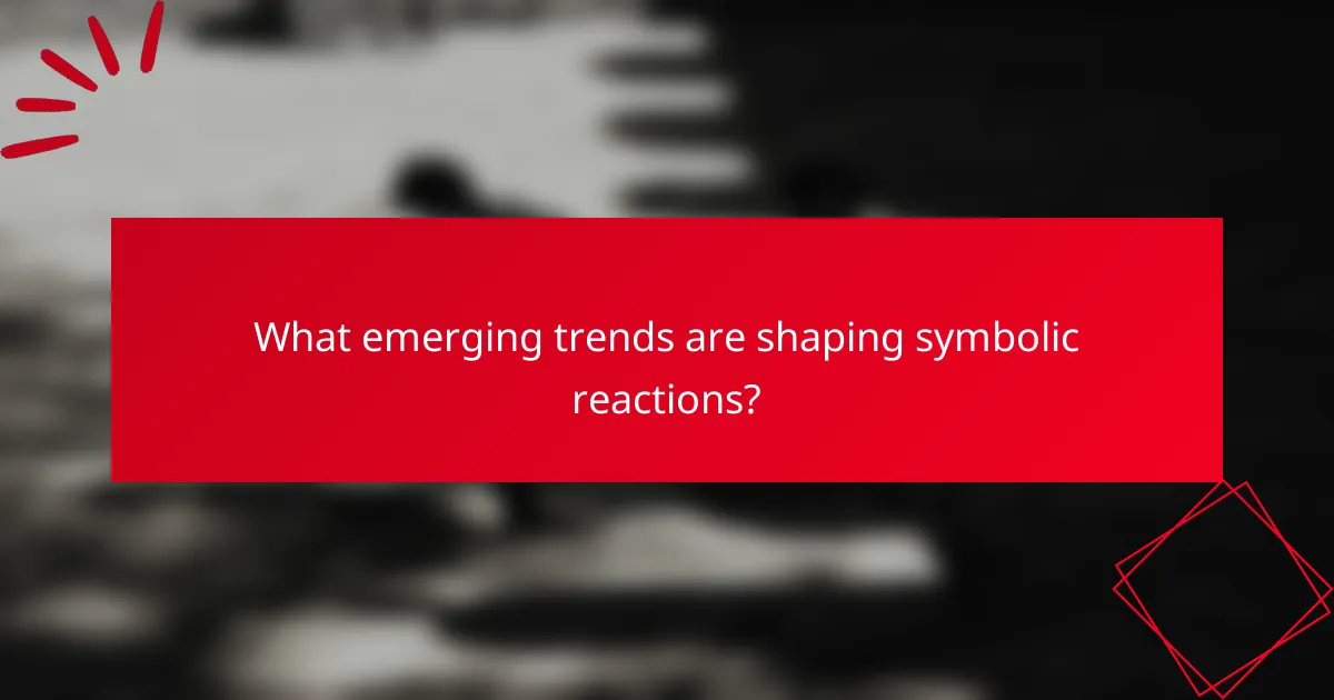 What emerging trends are shaping symbolic reactions?